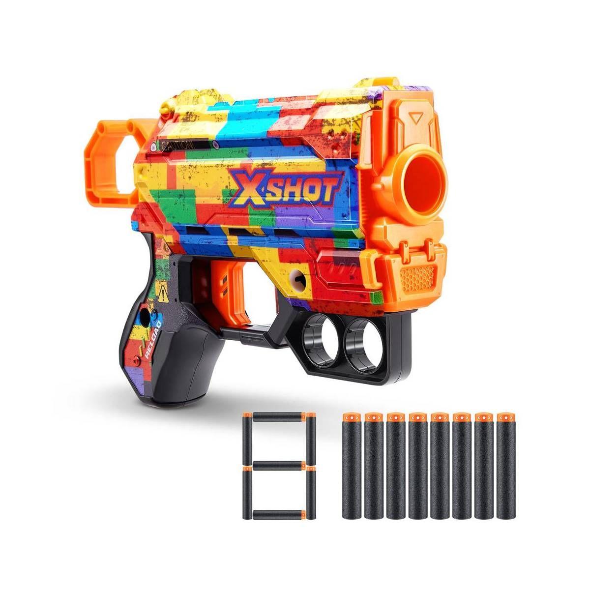 Lanzador de dardos X SHOT Menace Skins 8 dardos - Striper-3