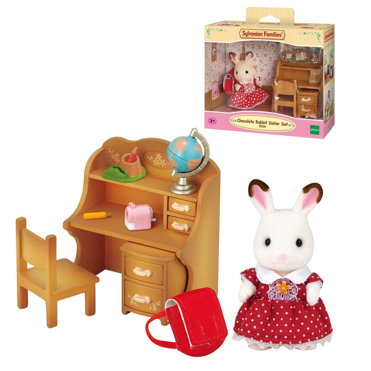 Set Escritorio Freya Conejo Chocolate Sylvanian Families-0