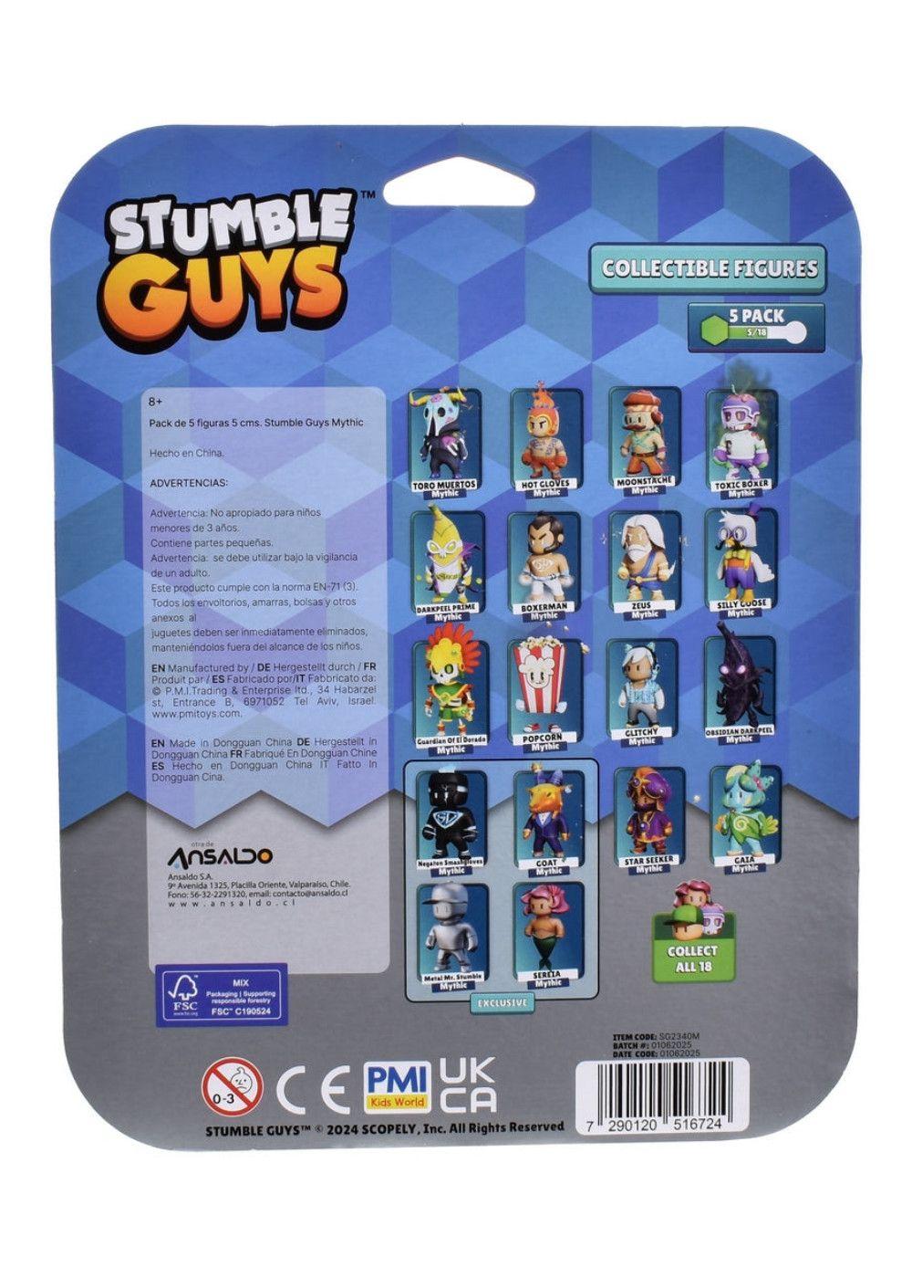 Pack De 5 Figuras 5 Cms Stumble Guys Mythic - Toro Muertos-3