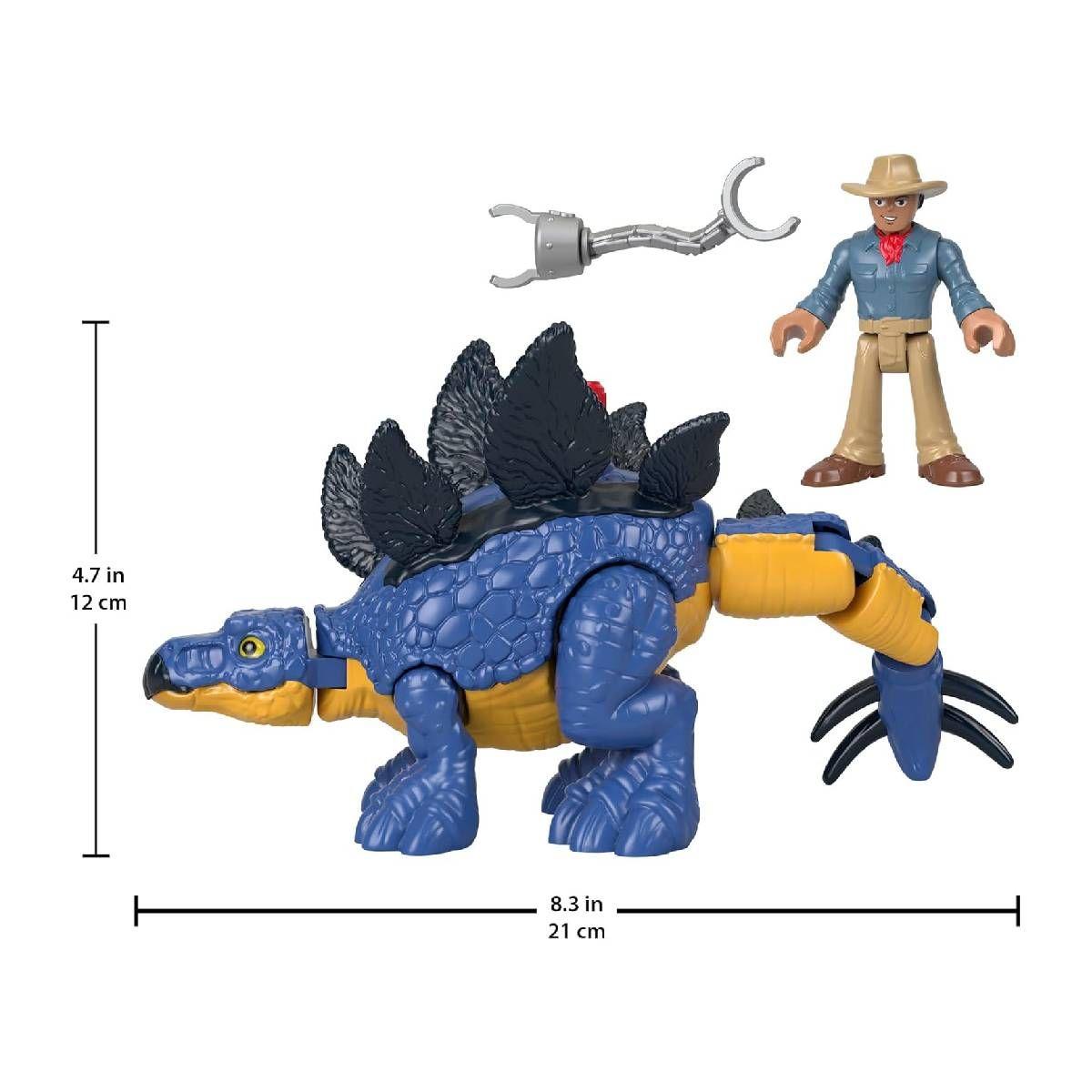 Imaginext Jurassic World Stegosaurus & Dr. Grant-1