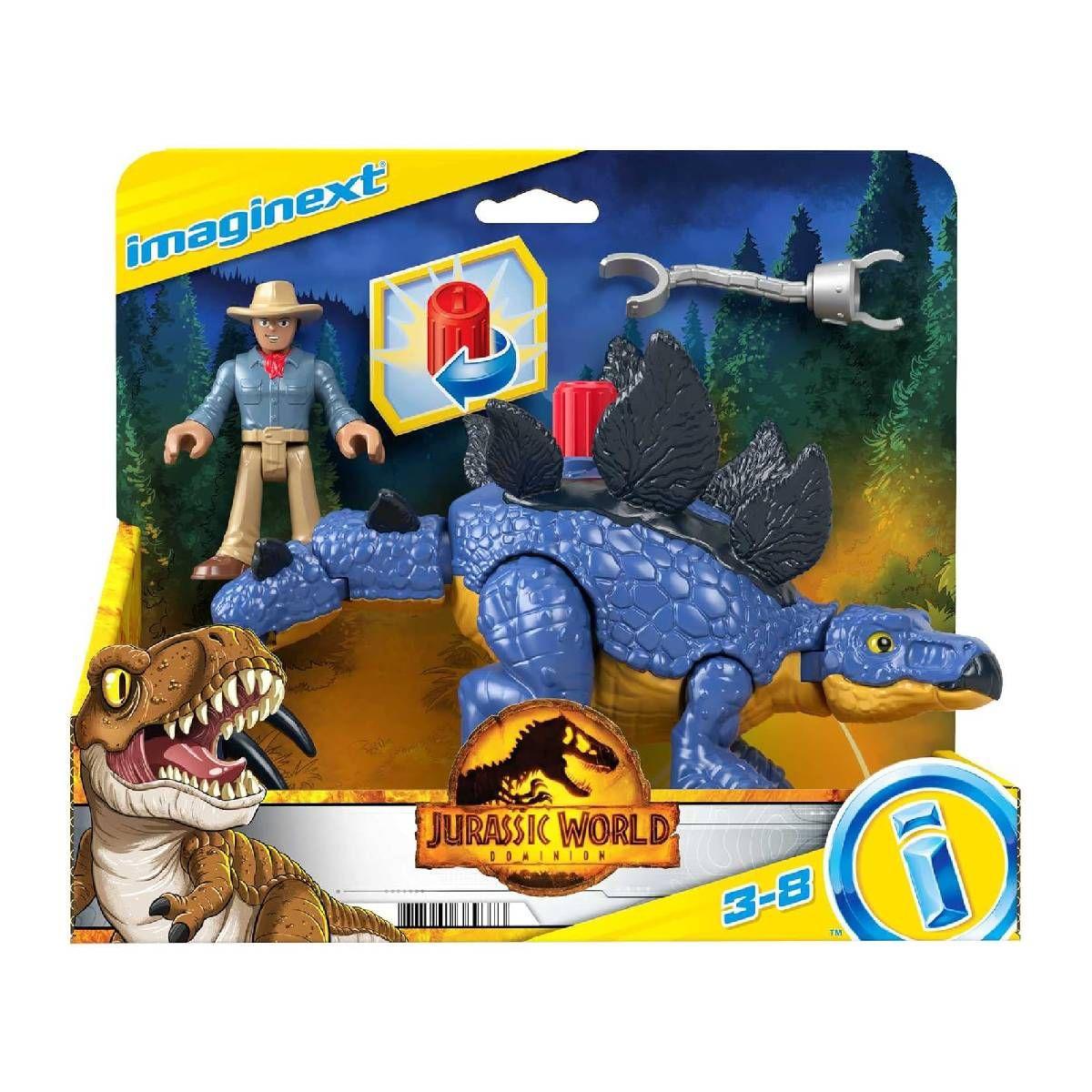 Imaginext Jurassic World Stegosaurus & Dr. Grant-5