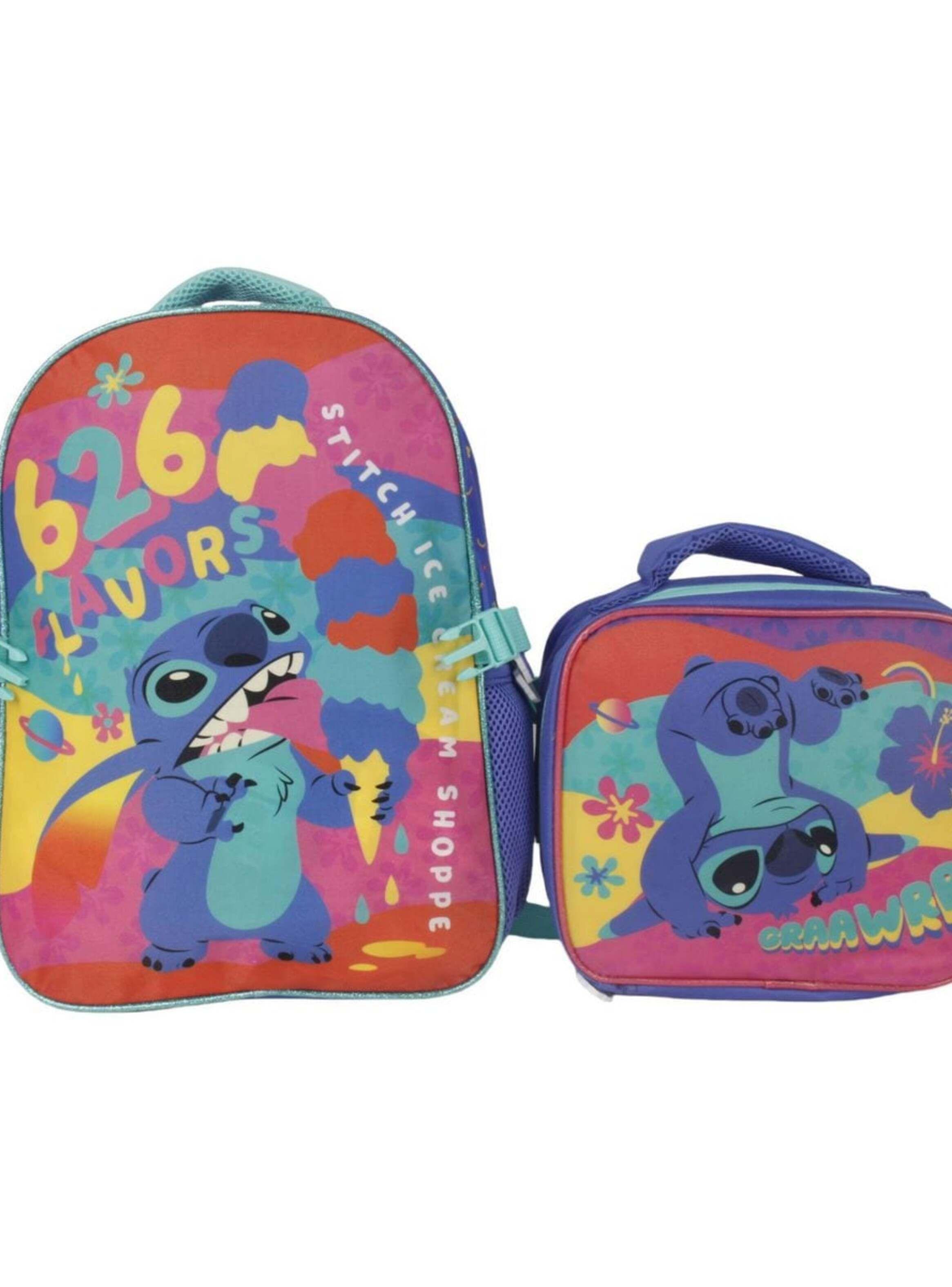 Mochila Con Lonchera Stitch-0