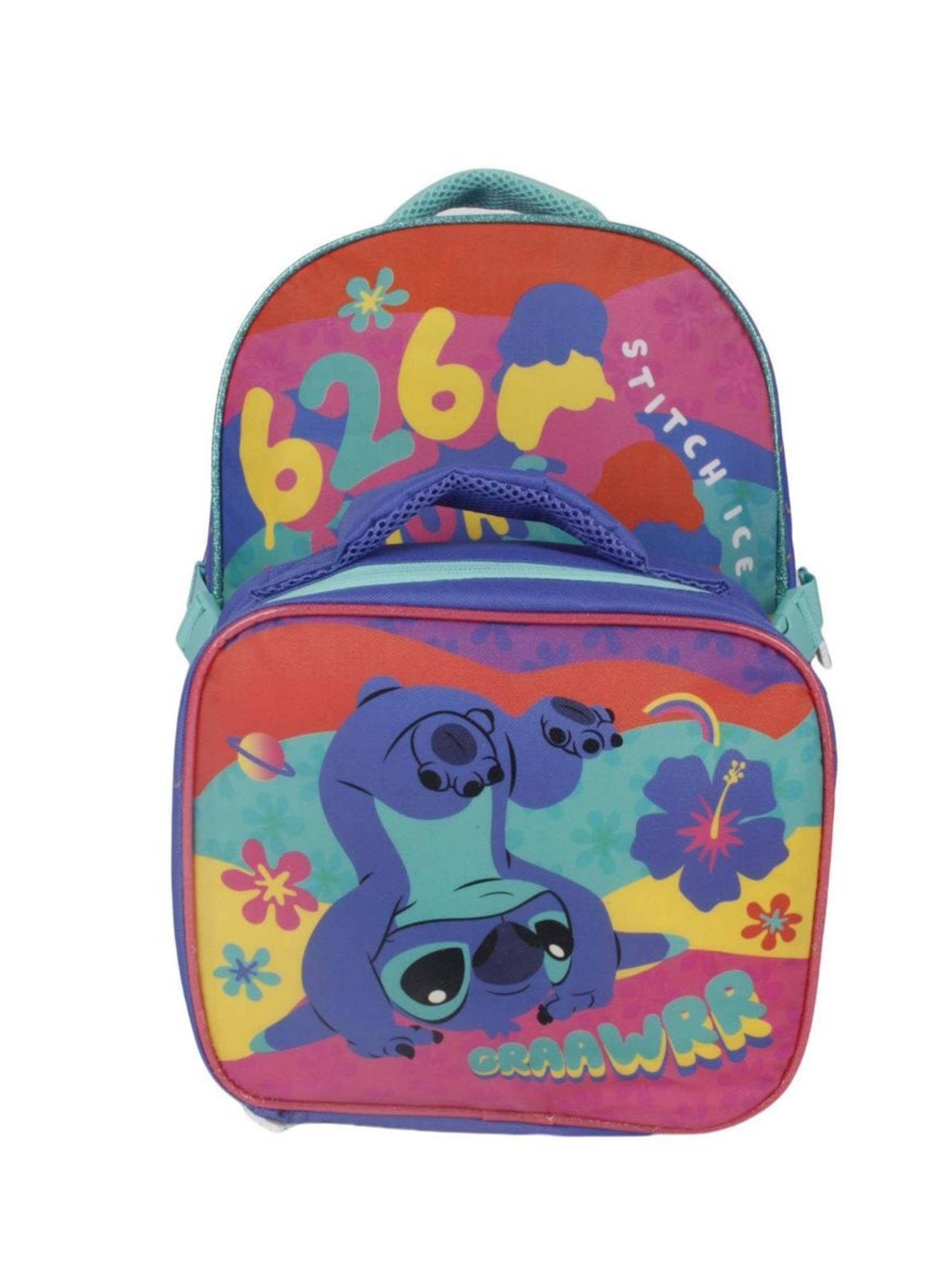 Mochila Con Lonchera Stitch-1