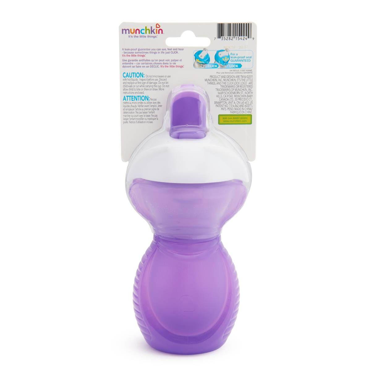 Vaso Antiderrame C/Bombilla Flip Click & Lock 260Ml Munchkin-2