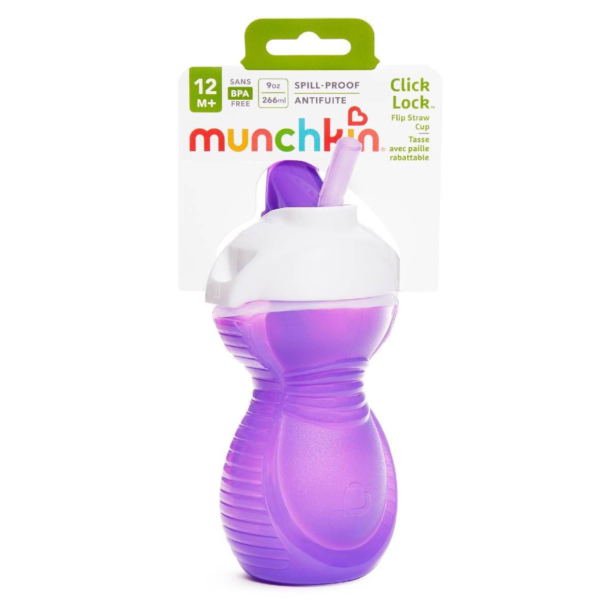 Vaso Antiderrame C/Bombilla Flip Click & Lock 260Ml Munchkin-3