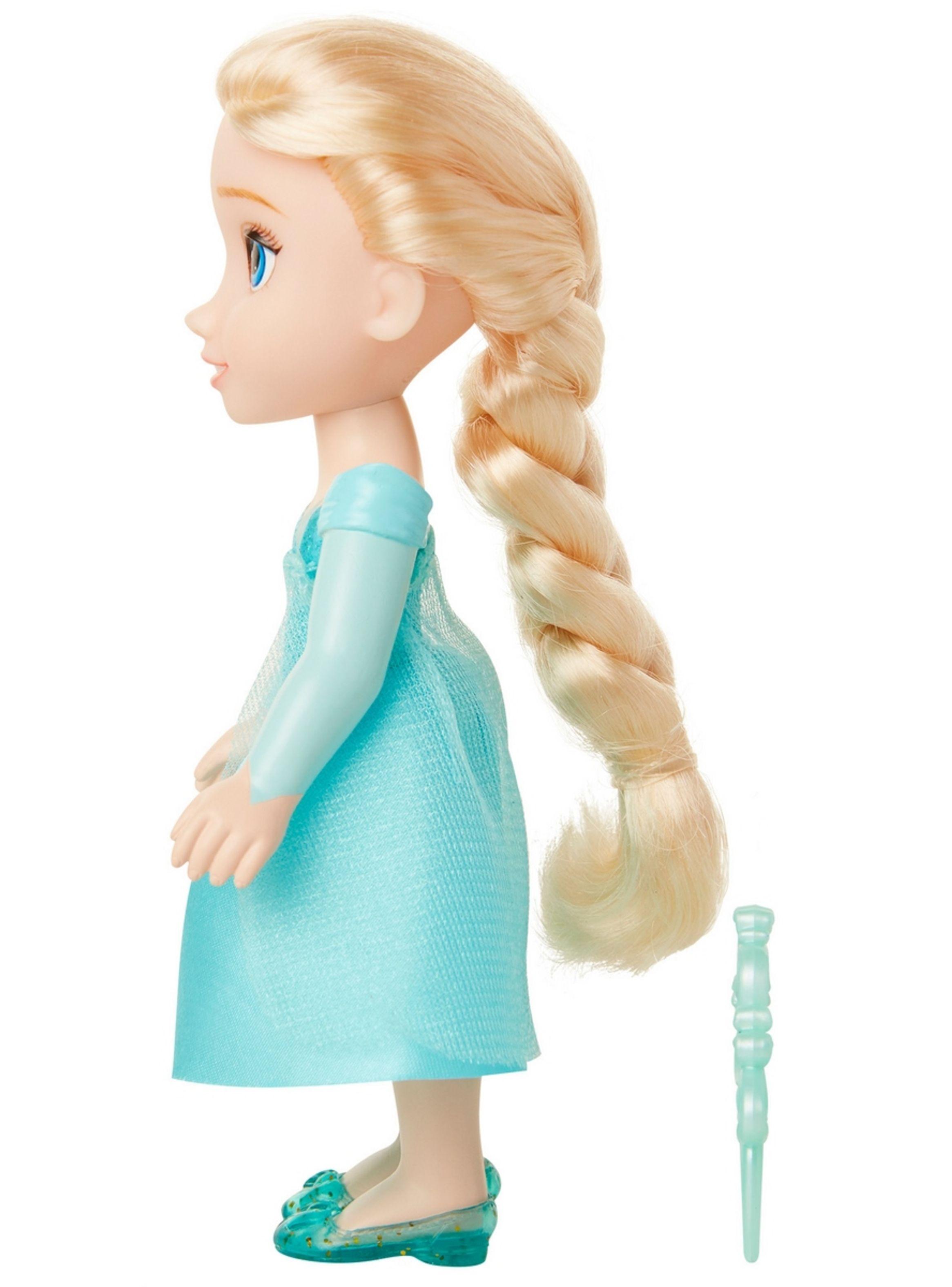 Muñeca 15 cm con peine princesas de disney - elsa-5
