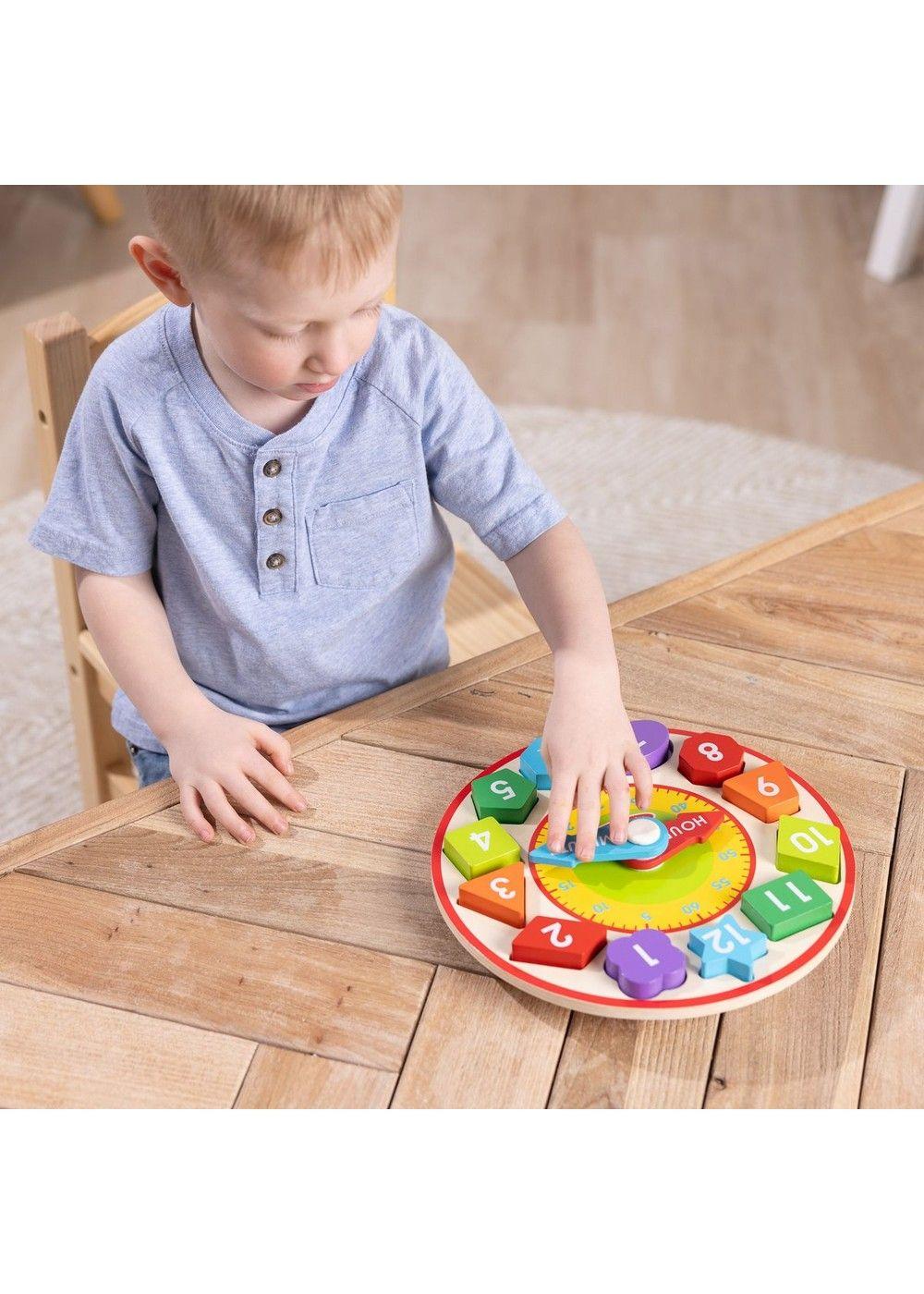 RELOJ CON FIGURAS DE ENCAJE DE MADERA MELISSA AND DOUG-7