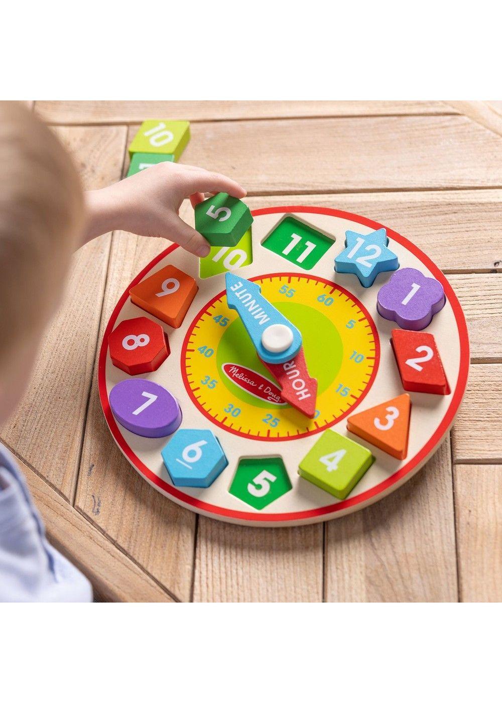 RELOJ CON FIGURAS DE ENCAJE DE MADERA MELISSA AND DOUG-9
