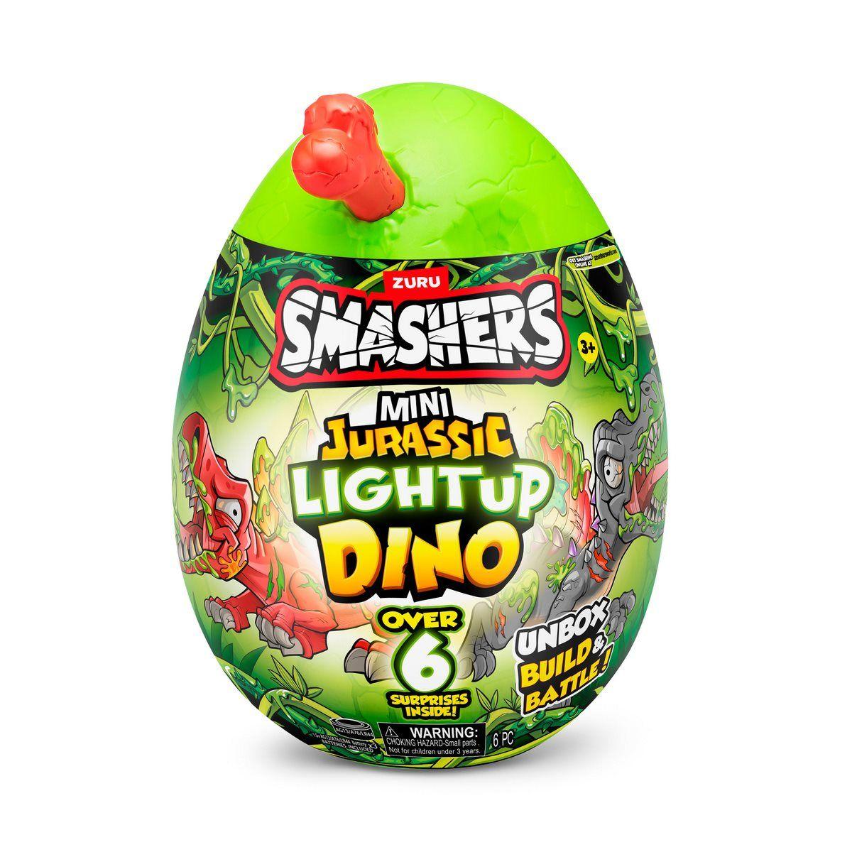 MINI HUEVO SMASHERS JURASSIC CON LUCES - ROJO-2