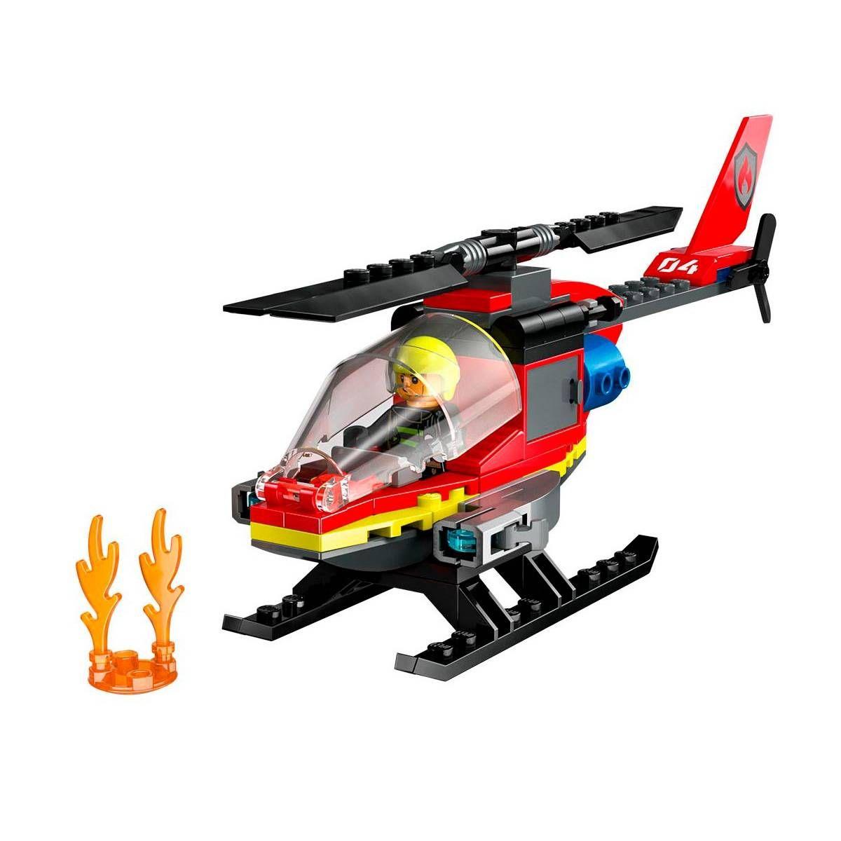 HELICÓPTERO DE RESCATE DE BOMBEROS LEGO CITY-1