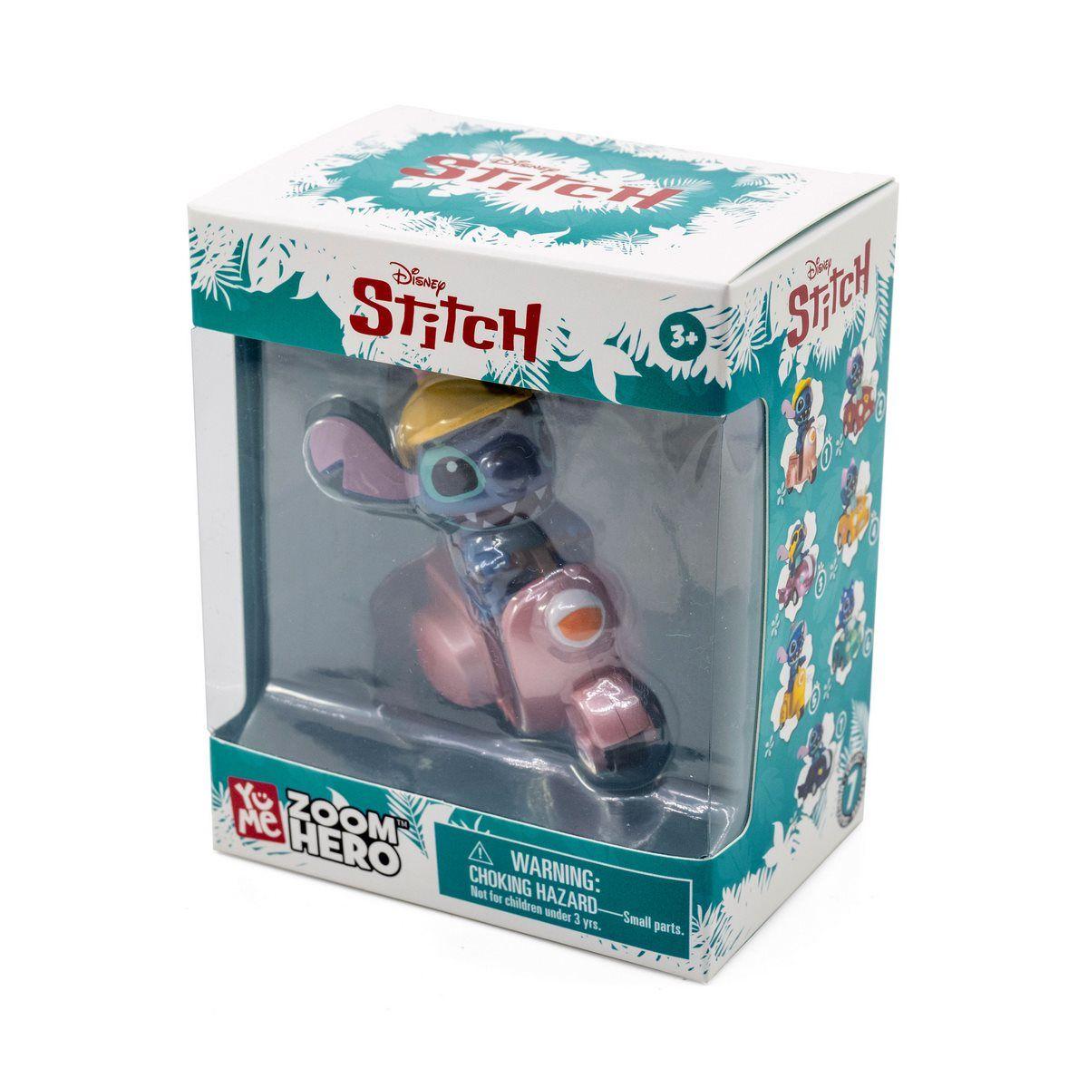 VEHICULO CON FIGURA STITCH PULLBACK - STITCH MOTOCICLETA ROSA-1