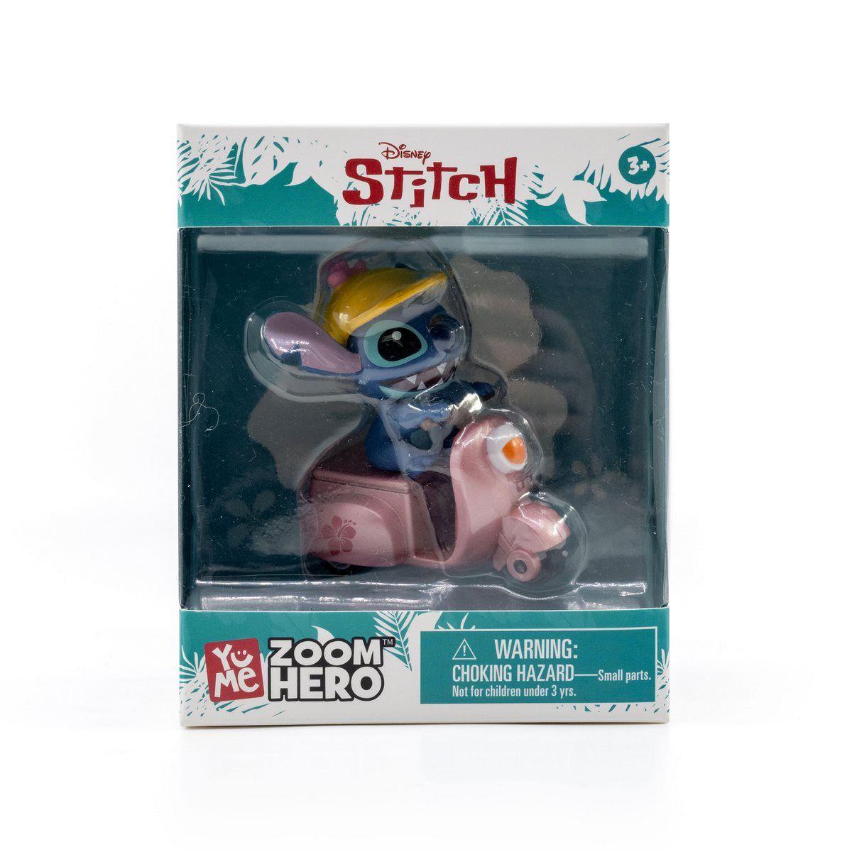 VEHICULO CON FIGURA STITCH PULLBACK - STITCH MOTOCICLETA ROSA-2