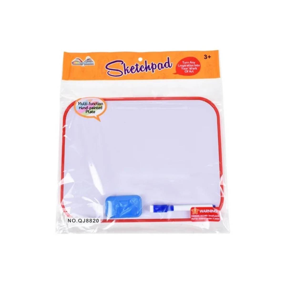 Pizarra Blanca Con Plumon Y Borrador 28 X 22 Cm - Roja-2