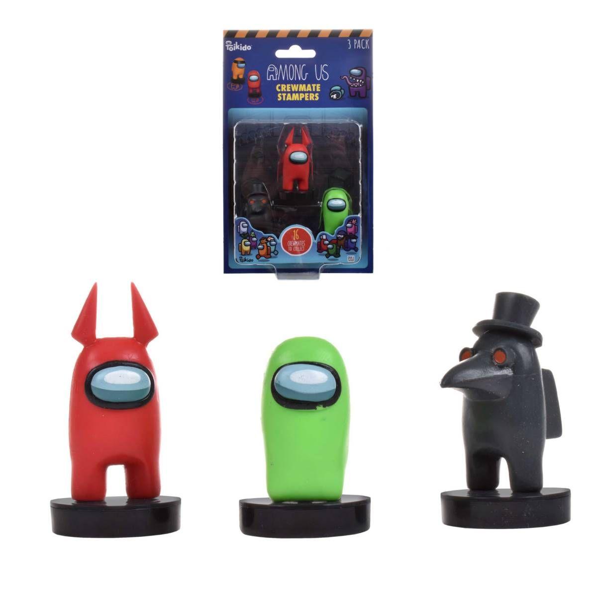 Pack 3 Figuras Timbre Among Us En Blister - Devil-0