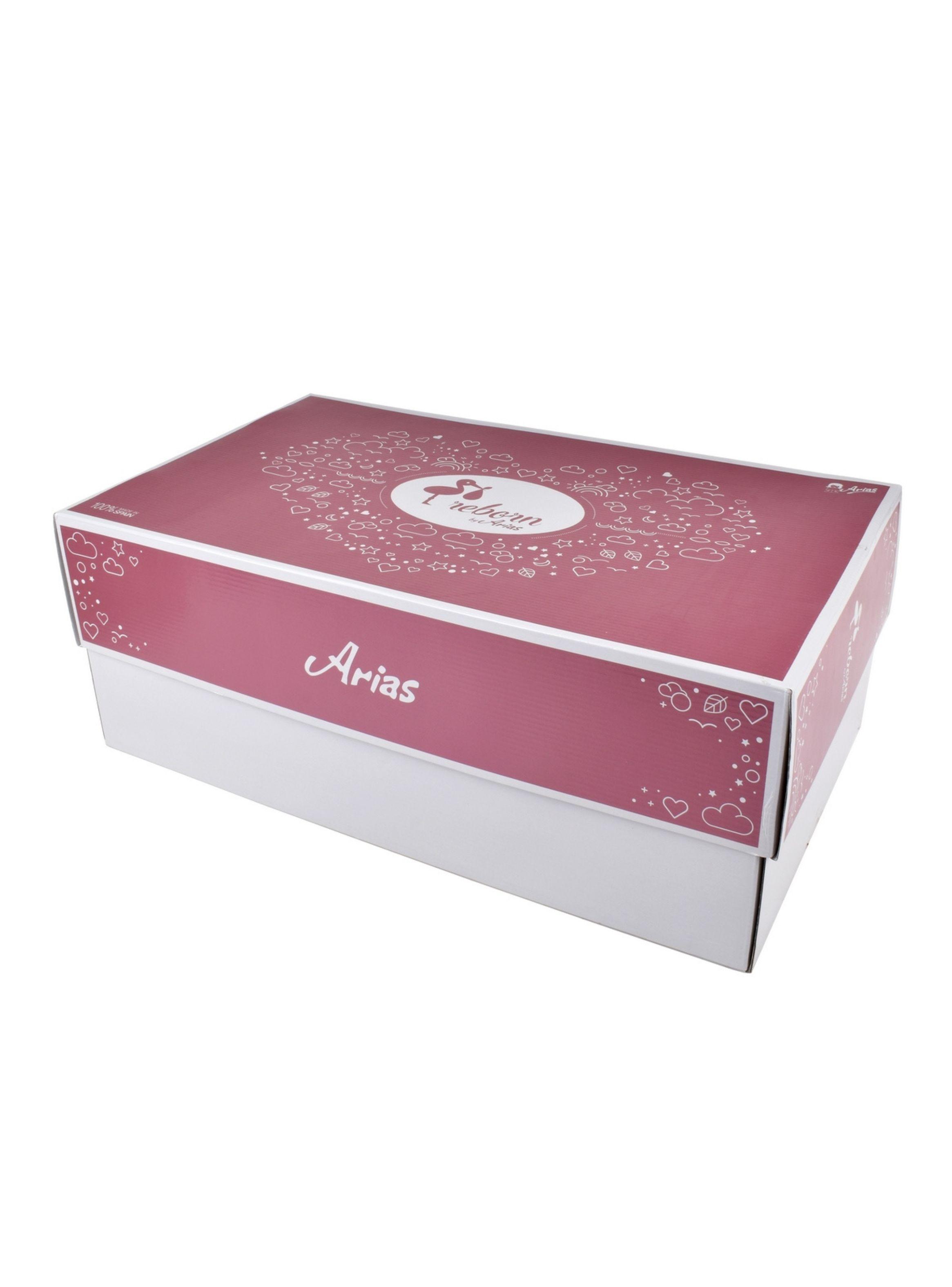 Muñeca Reborn Ariel Rosa Con Cojín Y Peluche 40 Cm Arias-5