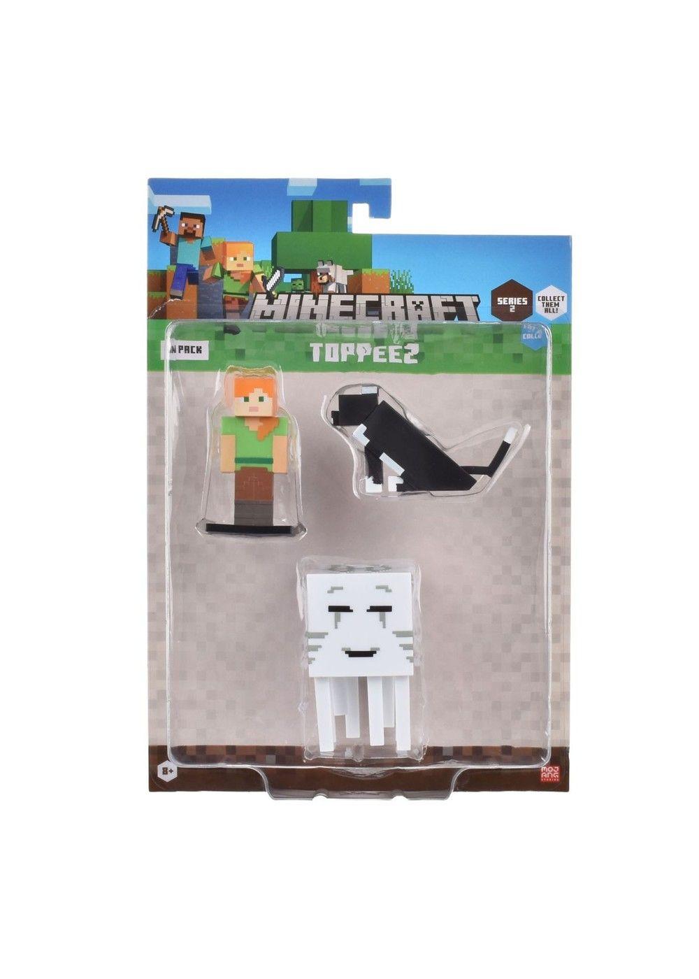 Set 3 Figuras 6 Cms Toppeez Minecraft - Alex-6
