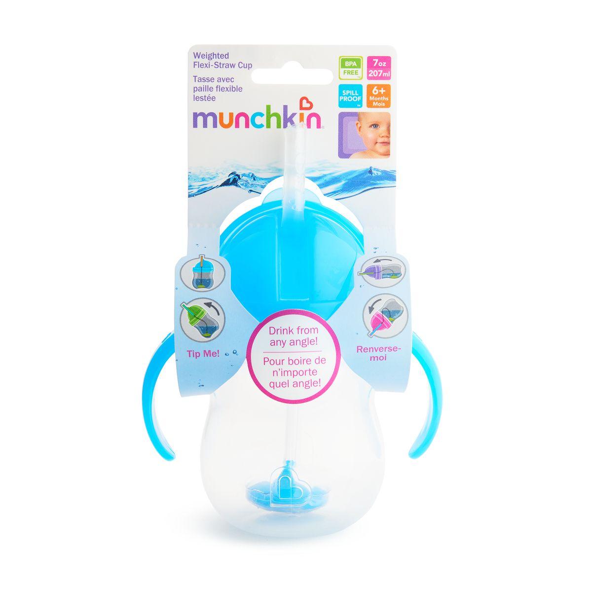 Vaso Antiderrame Weighted Con Asas 207 Ml Munchkin - Celeste-5