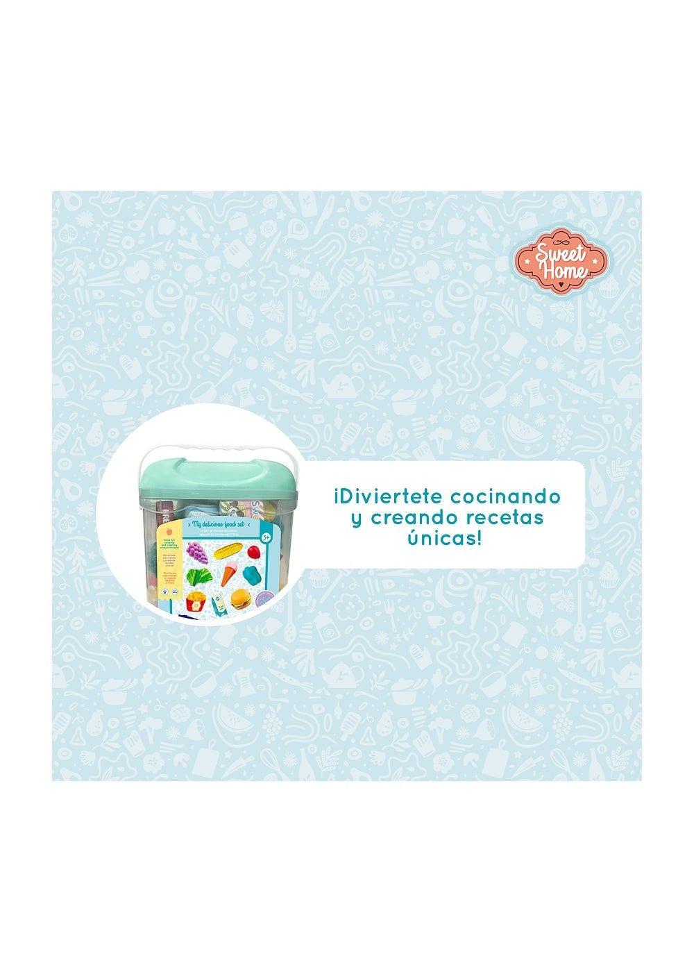 BALDE DE COMIDA DE JUGUETE CON 60 ACCESORIOS SWEET HOME-2