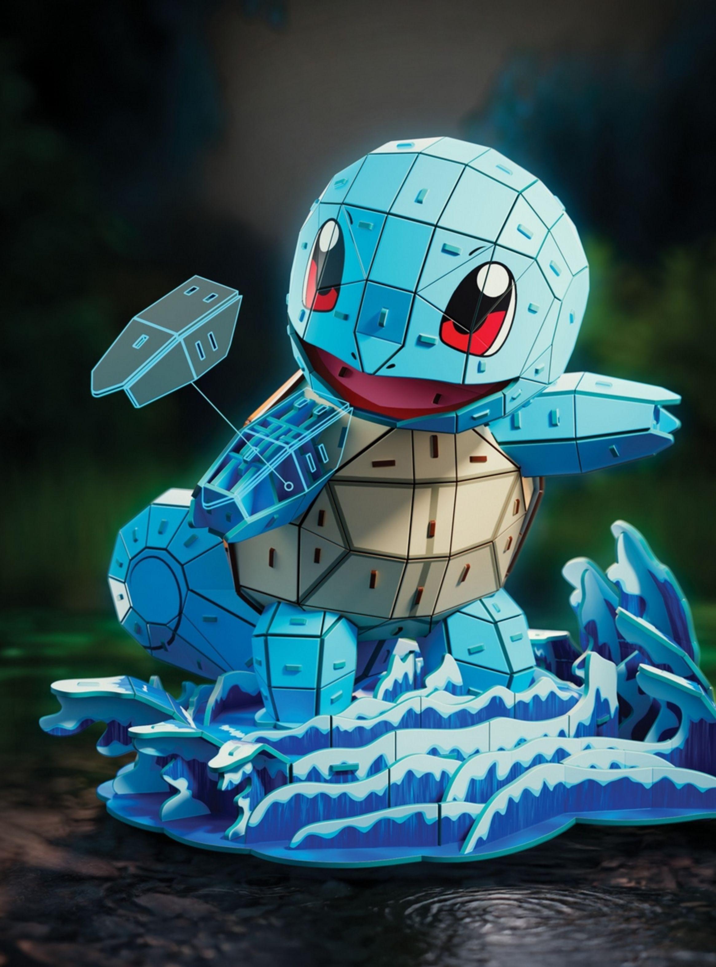 4D Build Puzzle 3D Pokémon Squirtle-3