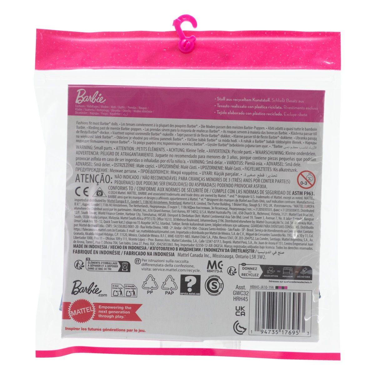 Accesorios muñeca Barbie paquete 2 looks cartera rosa-2