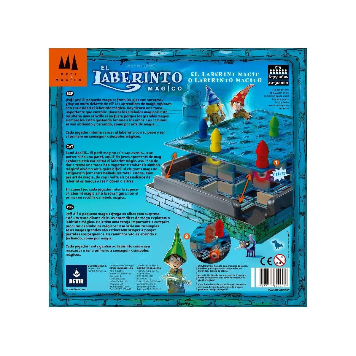 Juego de mesa Laberinto Mágico 4 jugadores estrategia-6