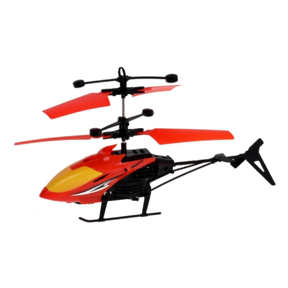 Helicoptero Radio Controlado 17 Cms Con Pilas Recargables --1