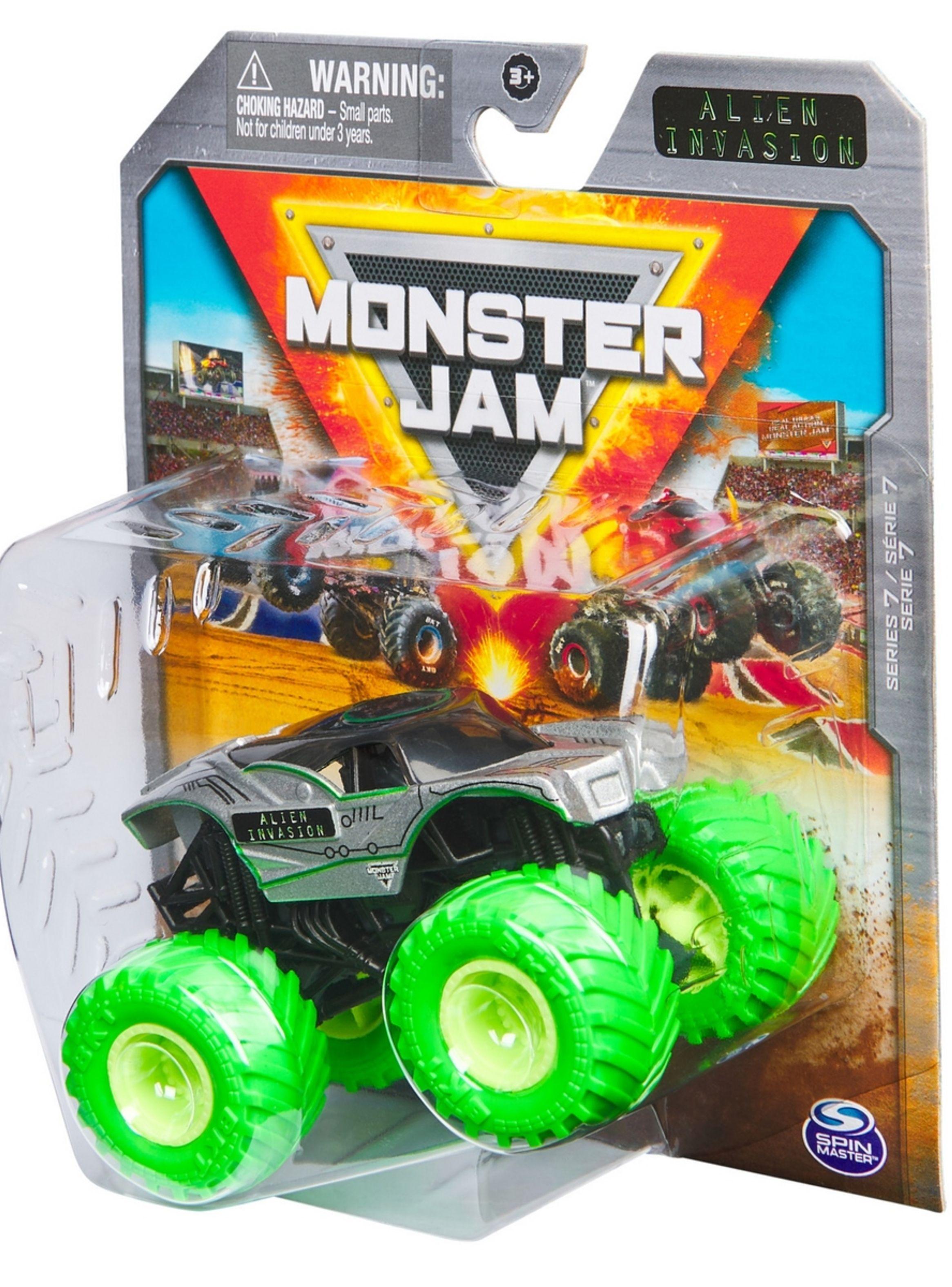 MONSTER JAM VEHÍCULO METALICO 1:64 - ALIEN INVASION-1