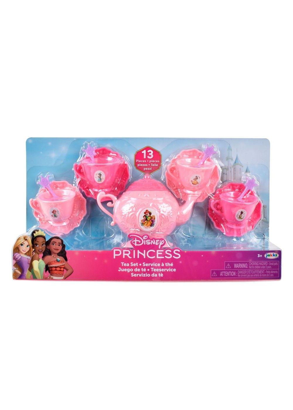 Mini Set De Té Con Cucharas - Princesas Tetera Rosa Claro-5