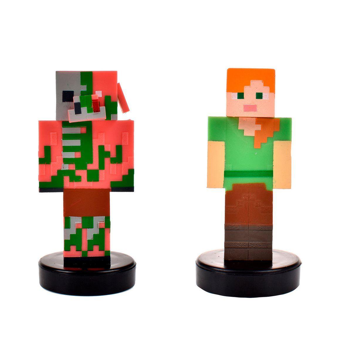PACK DE 2 FIGURAS TIMBRE MINECRAFT - ALEX-6