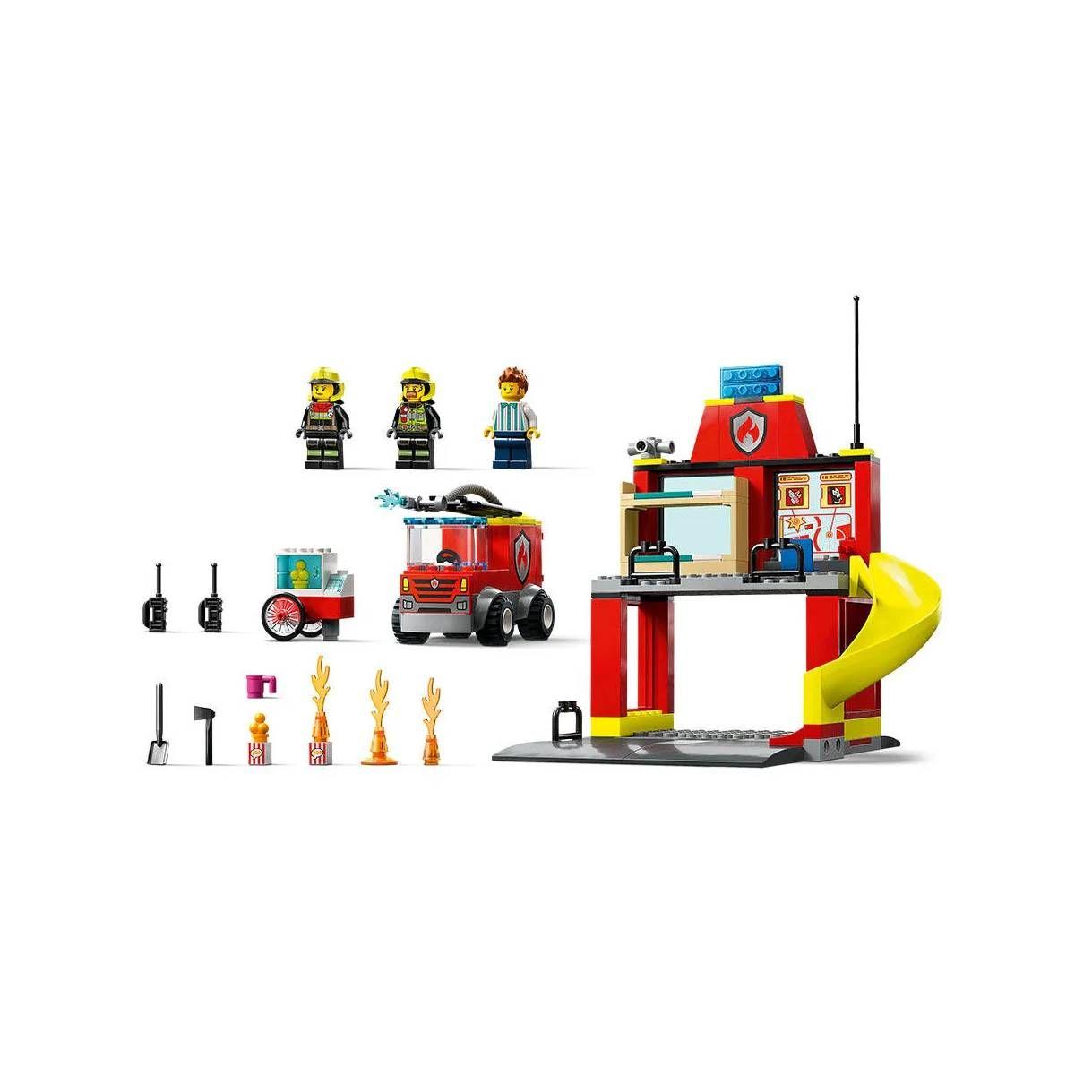 ESTACIÓN DE BOMBEROS Y CAMIÓN DE BOMBEROS LEGO CITY-8