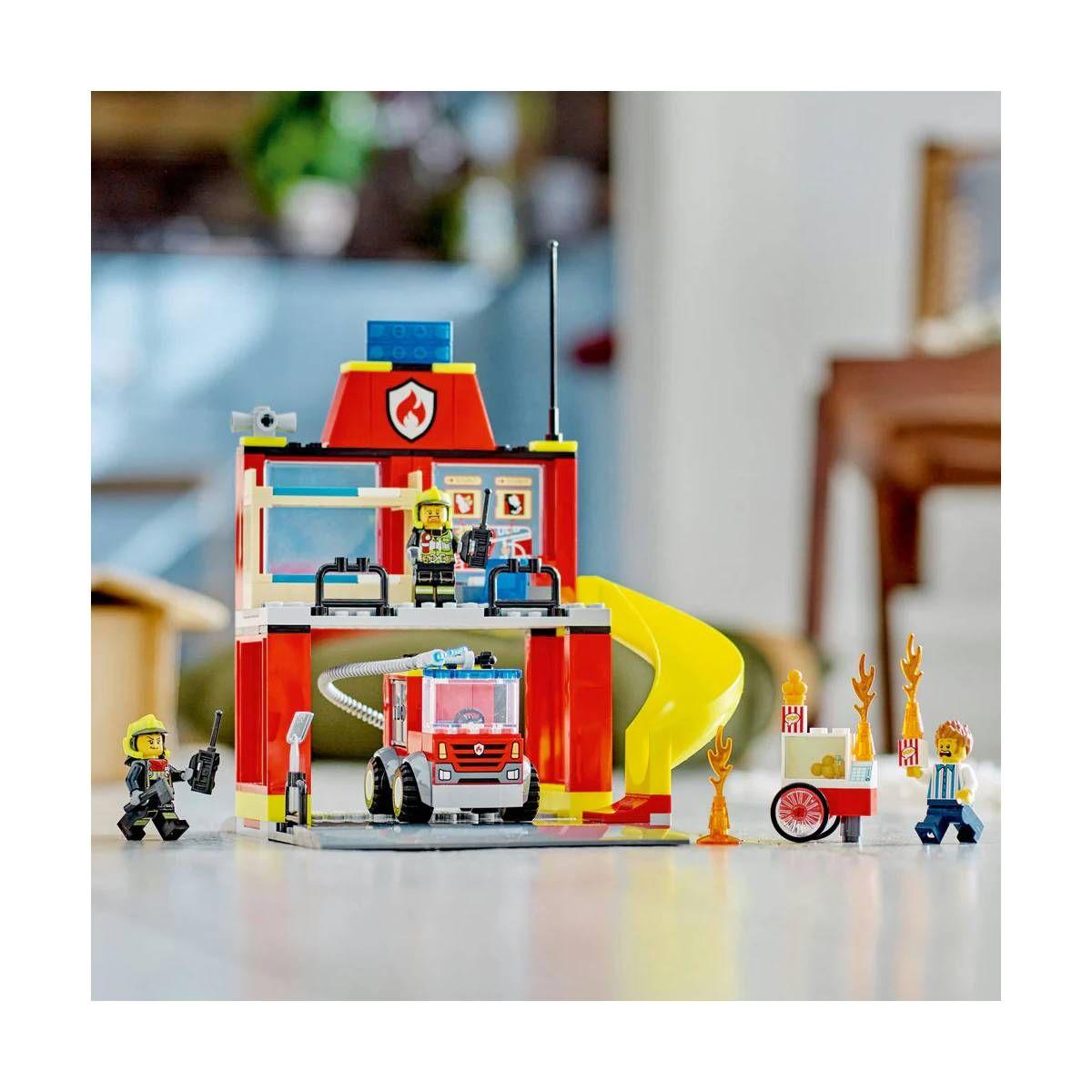 ESTACIÓN DE BOMBEROS Y CAMIÓN DE BOMBEROS LEGO CITY-3