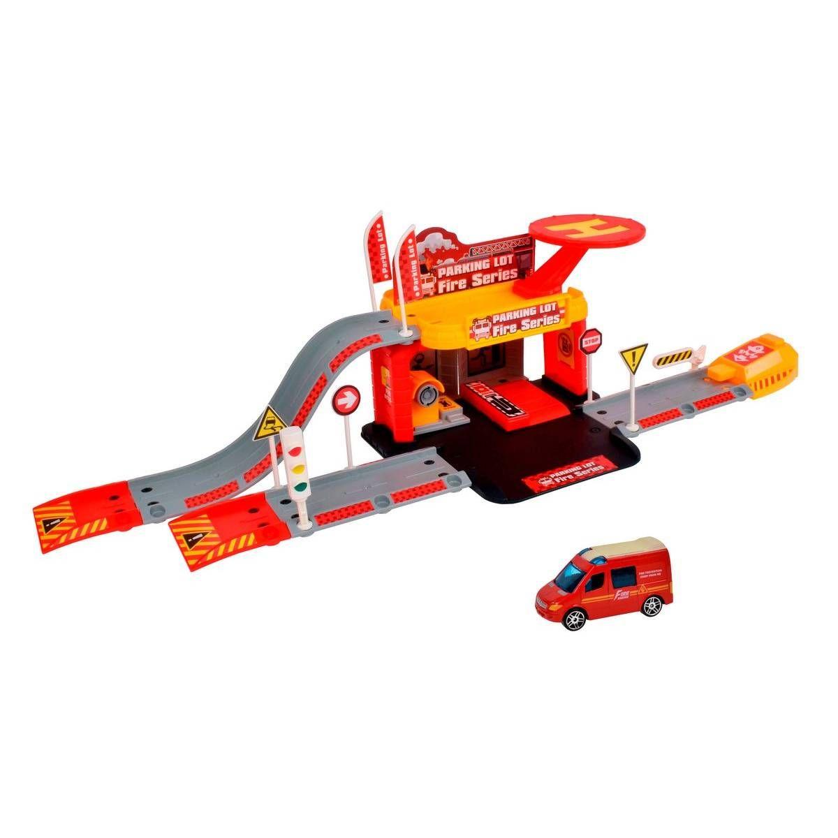 Playset Estacion Armable Con Vehiculo - Ambulancia Bombero-2