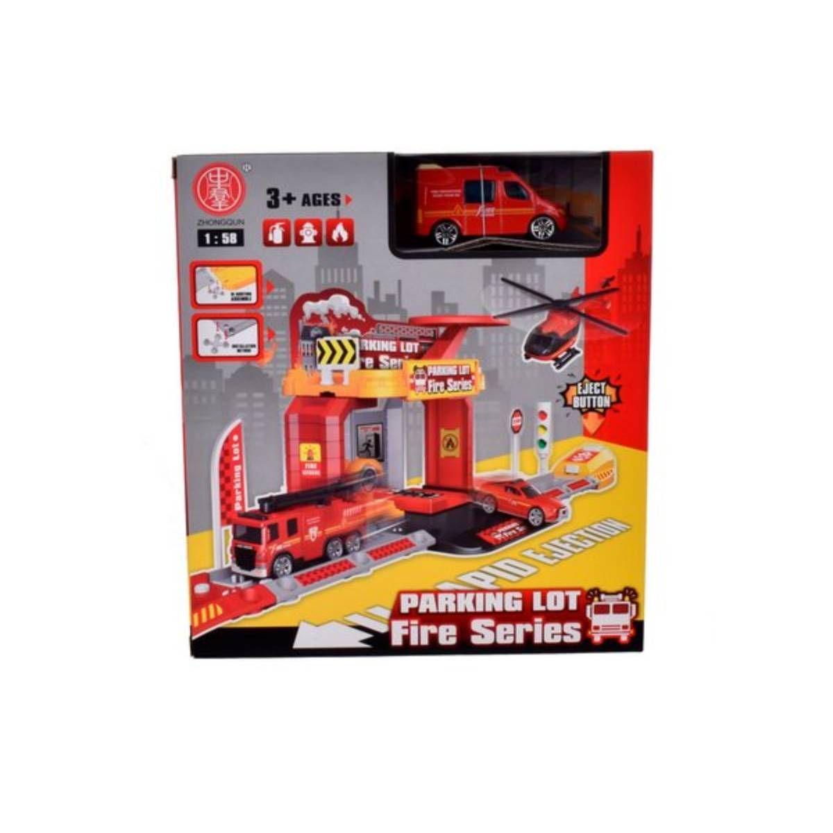 Playset Estacion Armable Con Vehiculo - Ambulancia Bombero-3