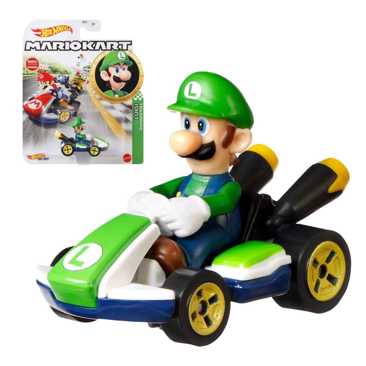 HOT WHEELS MARIO KART PERSONAJES ESCALA 1:64 - LUIGI-0