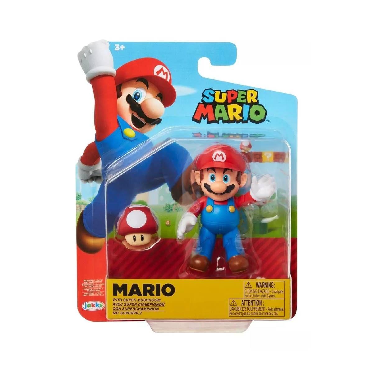 Nintendo Super Mario 10 Cm Figuras - Mario Con Superchampiño-7