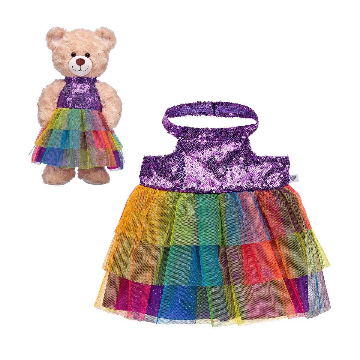 Vestido Tul Morado Con Lentejuelas Build-A-Bear-1