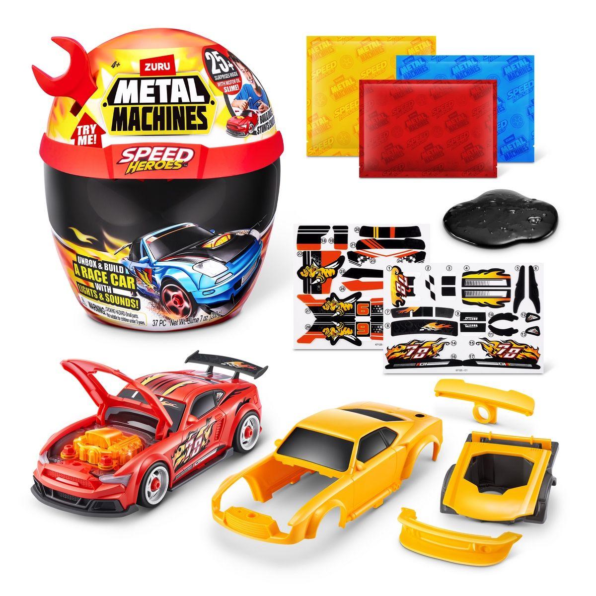 PLAYSET CASCO SPEED HERO METAL MACHINES - ROJO-3