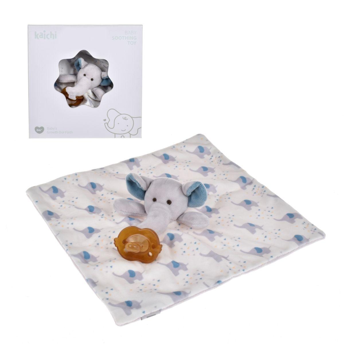 Set Regalo Recién Nacido Tuto Elefante Plush Con Chupete-1