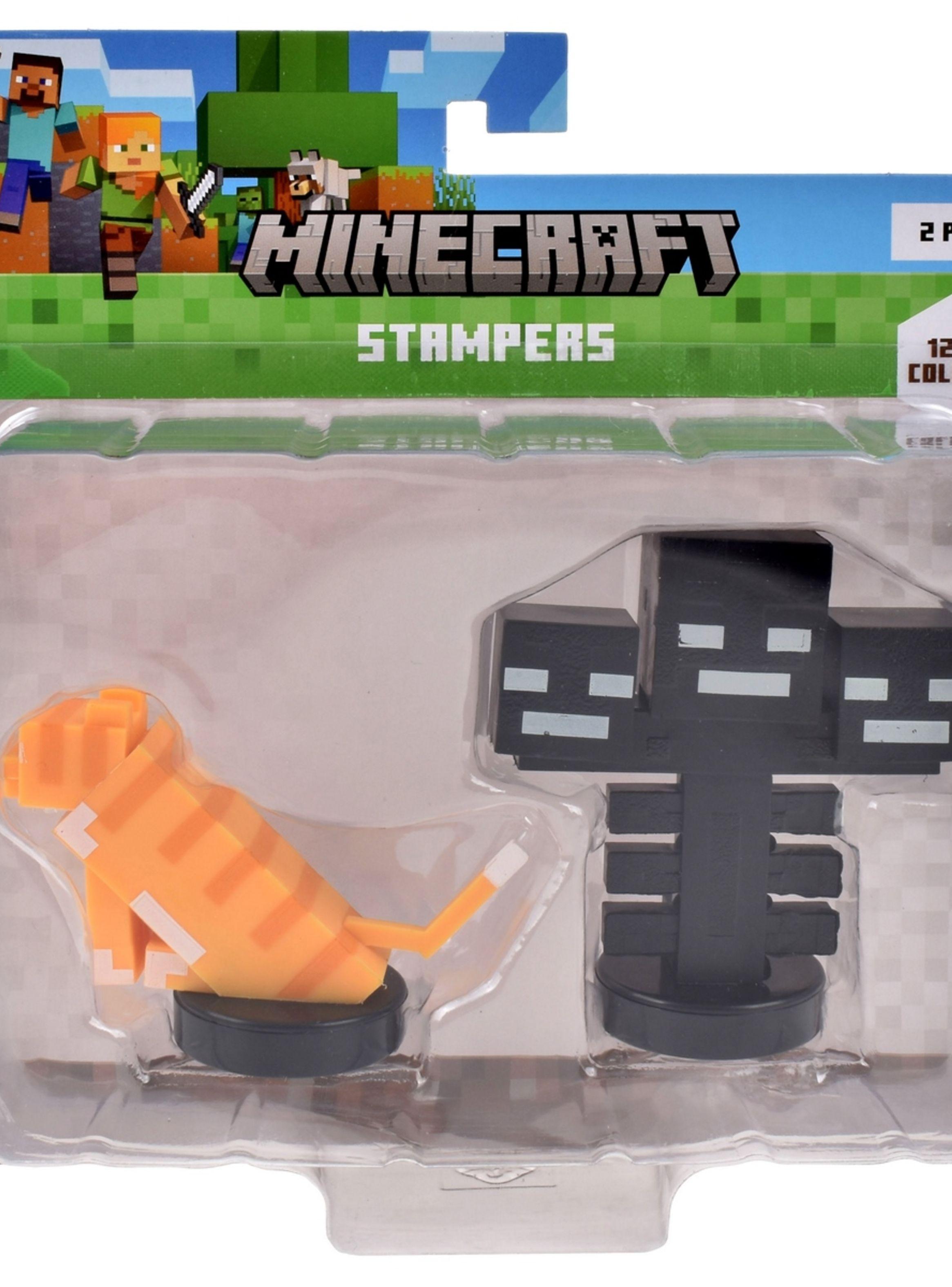 PACK DE 2 FIGURAS TIMBRE MINECRAFT - GATO ATIGRADO-2