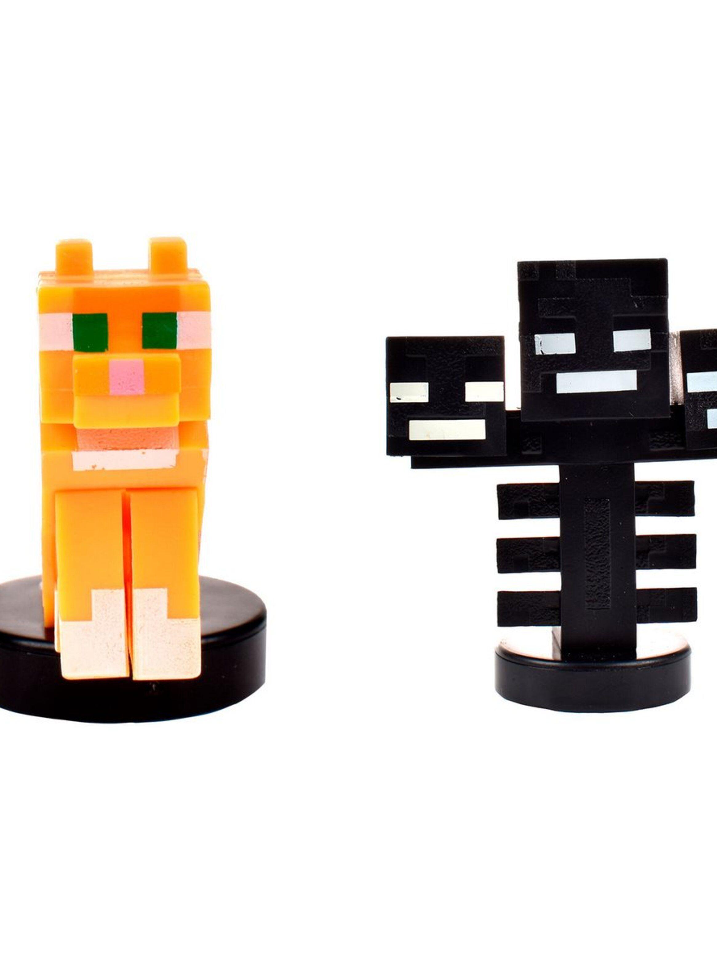 PACK DE 2 FIGURAS TIMBRE MINECRAFT - GATO ATIGRADO-6