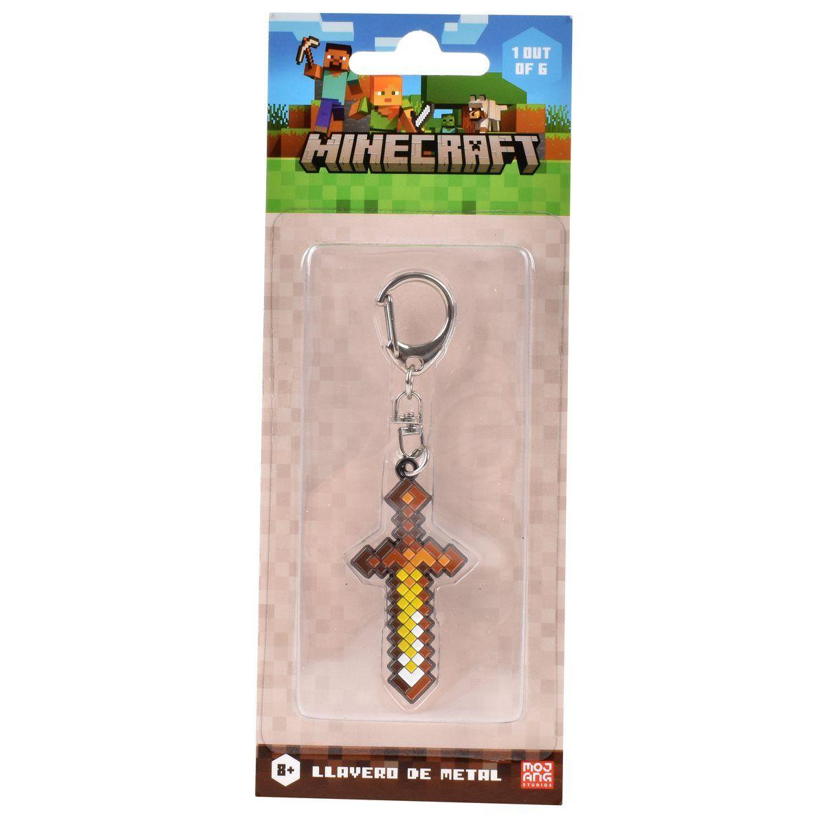 FIGURA LLAVERO METALICO MINECRAFT - ESPADA-2