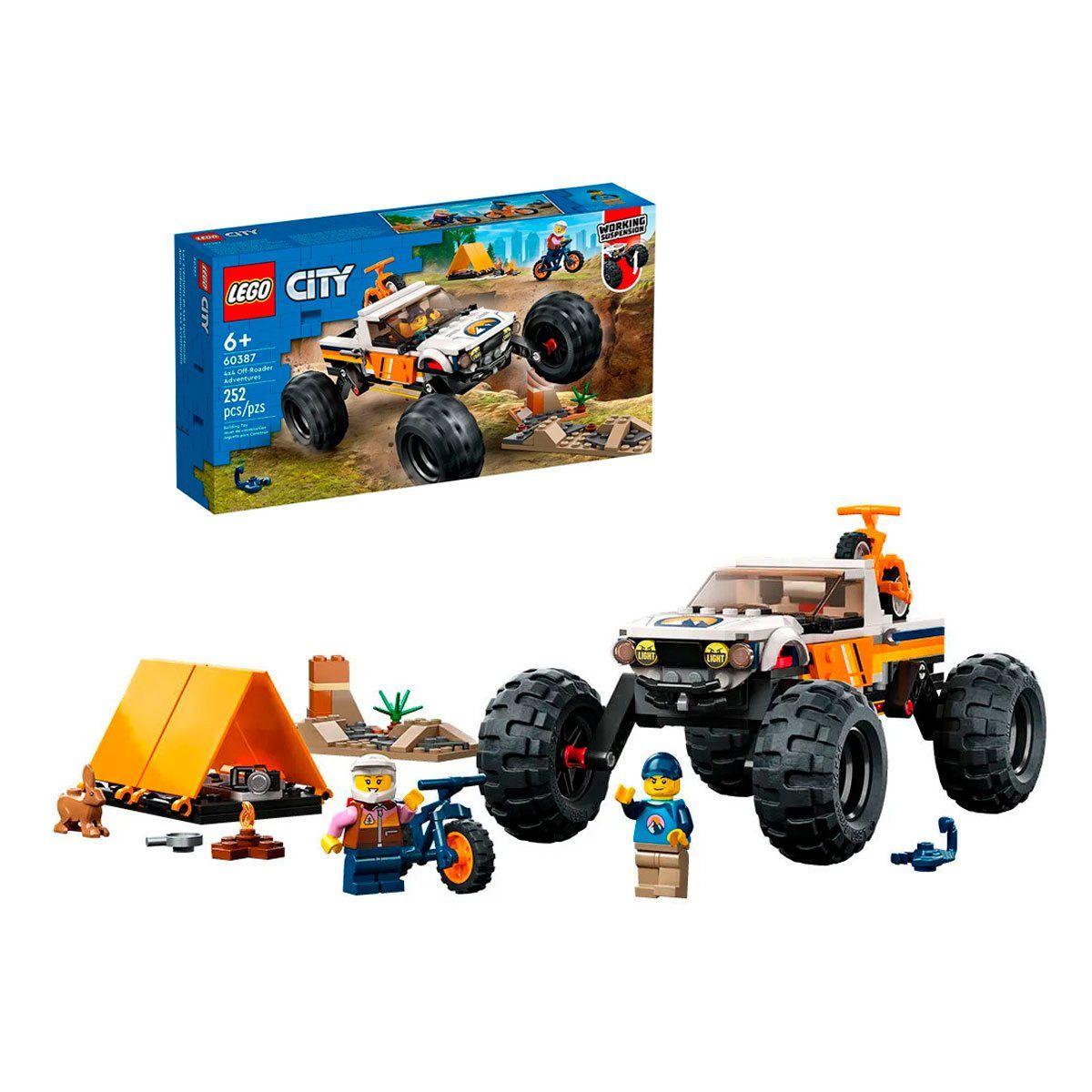 Bloques LEGO CITY todoterreno 4x4 con minifiguras-0