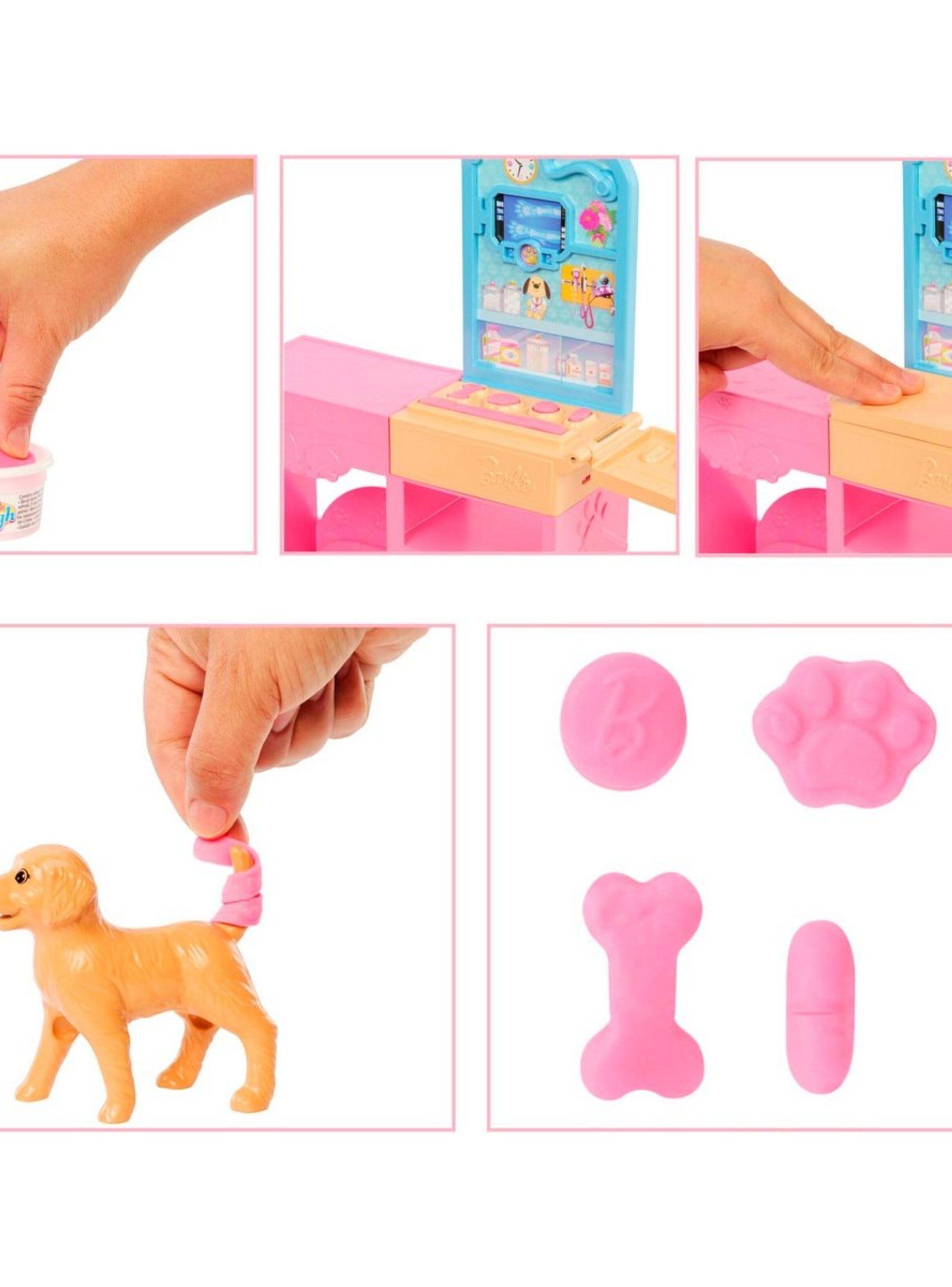 Barbie profesiones set veterinaria con mascotas y accesorios-3