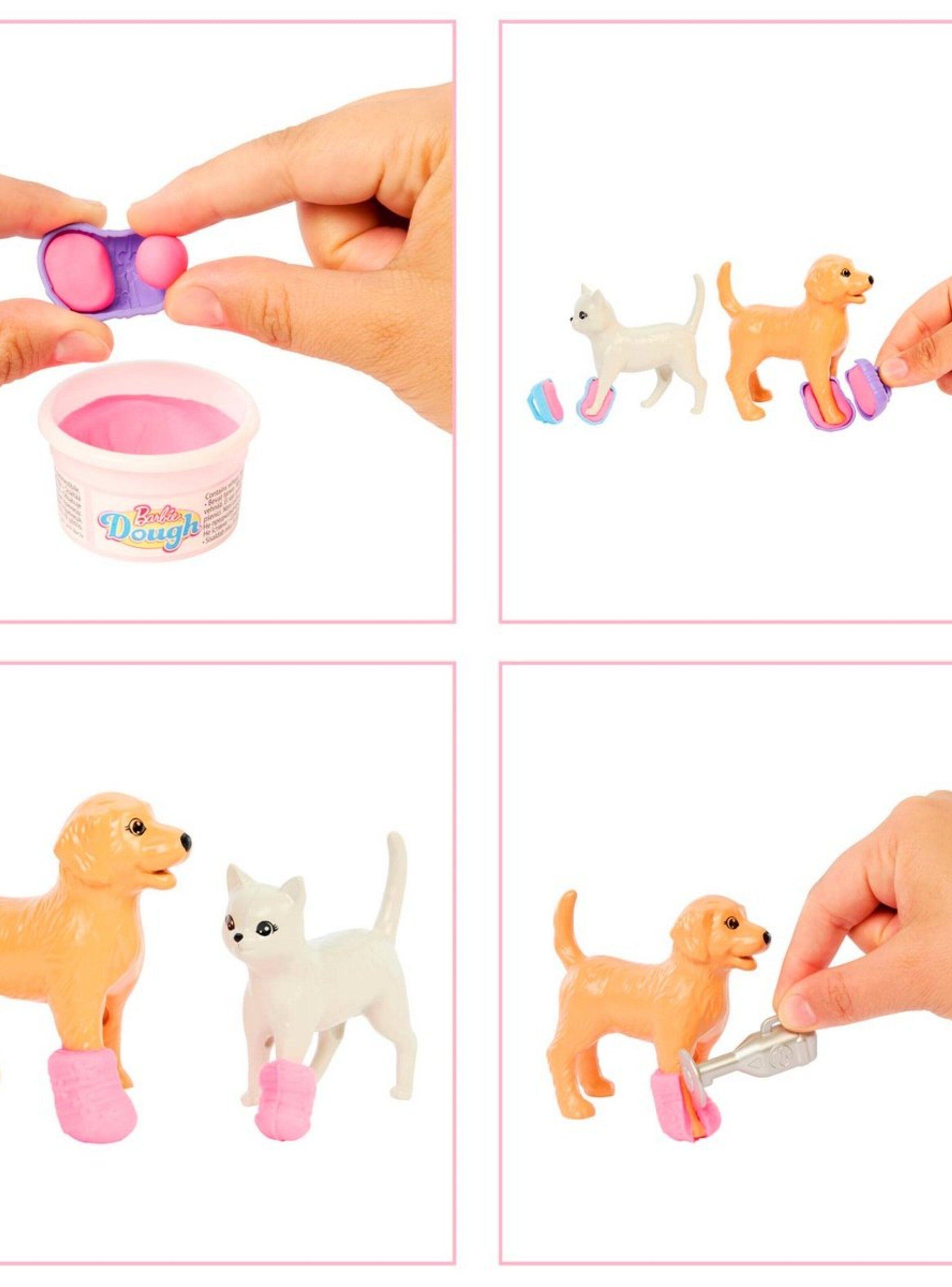 Barbie profesiones set veterinaria con mascotas y accesorios-4