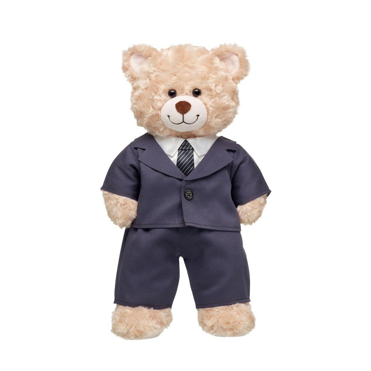 Traje de negocios Build a Bear gris clásico-2