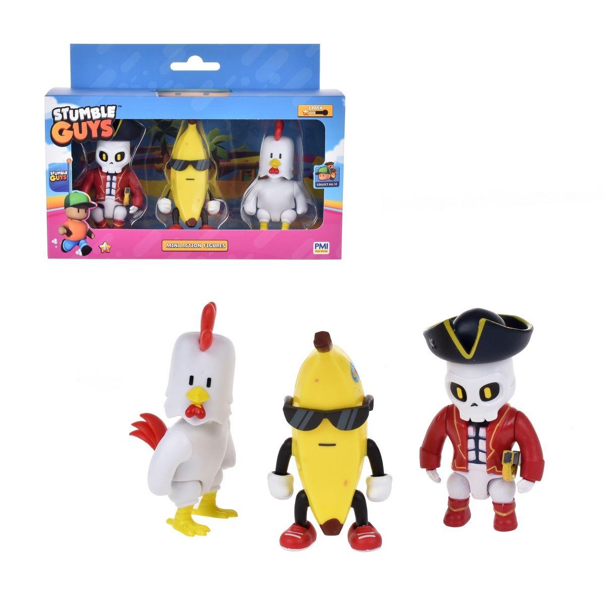 PACK 3 FIGURAS ARTICULADAS STUMBLE GUYS - BANANA GUY-0