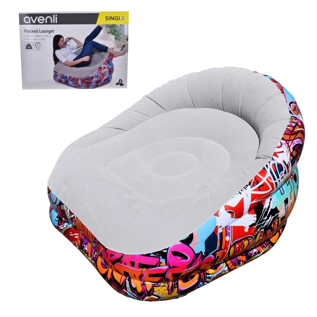 Sofa Inflable De 105x98x65 Cms Aterciopelado-0