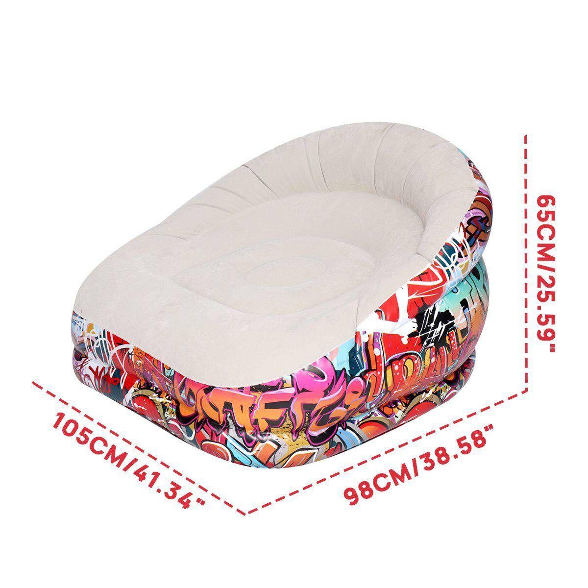 Sofa Inflable De 105x98x65 Cms Aterciopelado-2