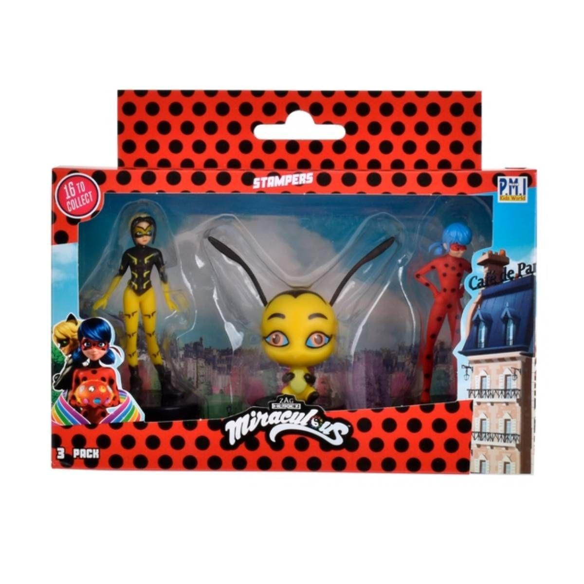Pack 3 Figuras Timbre Miraculous - Pollen-2