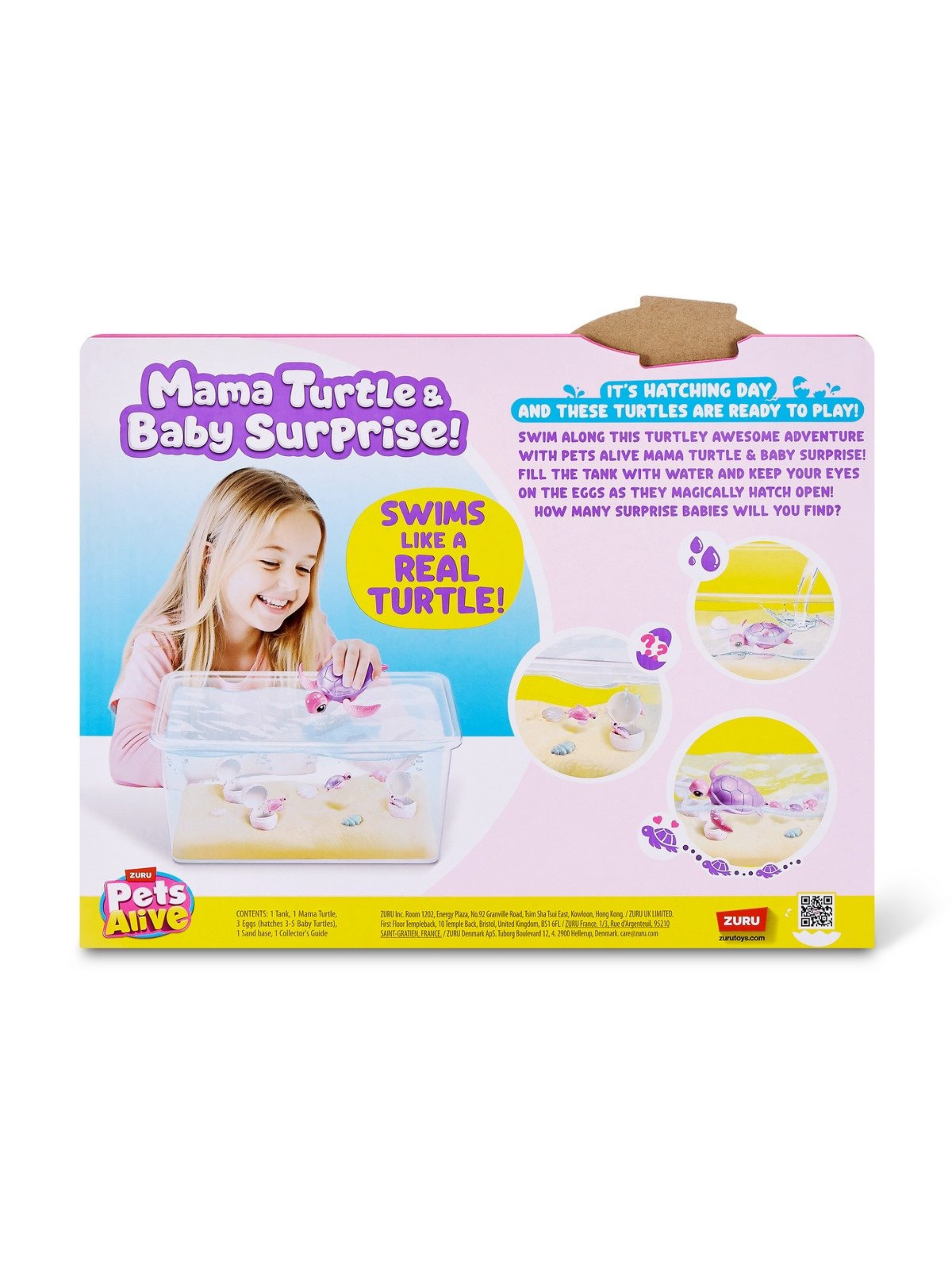 Mamá Y Bebé Tortuga Sorpresa Pets Alive De Zuru-5